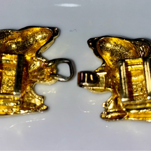 Twin JD AIMI 1974 Goldtone Mice Belt Buckle and Latch Visible Wear Fits - Picture 7 of 8